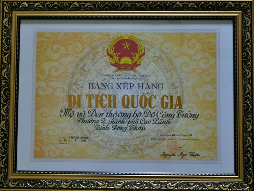 dong-thap-den-tho-ong-ba-do-cong-tuong-xep-hang-di-tich-quoc-gia